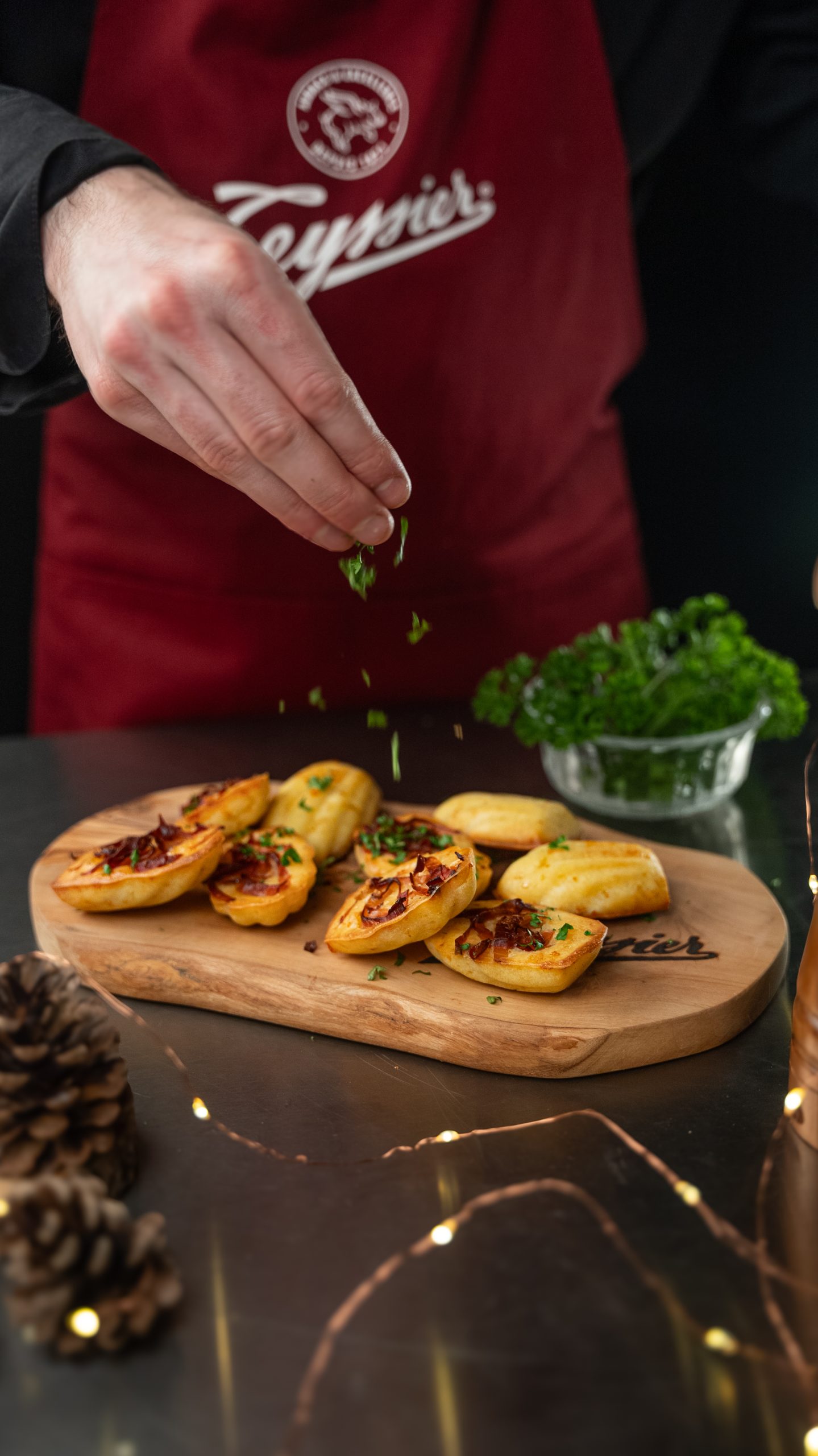 Madeleines au jambon sec et comté